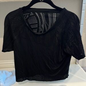ALO Yoga Black Short Sleeve Tee